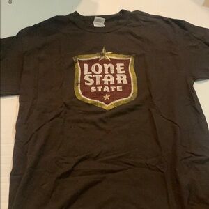 Lone Star State Texas Travel Brown T-Shirt